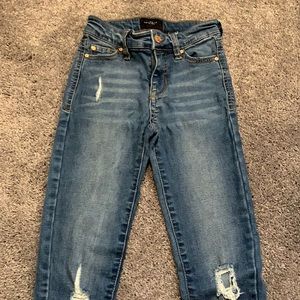 Celebrity pink ripped skinny jeans